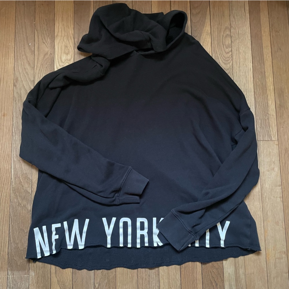 New York City plain black hoodie